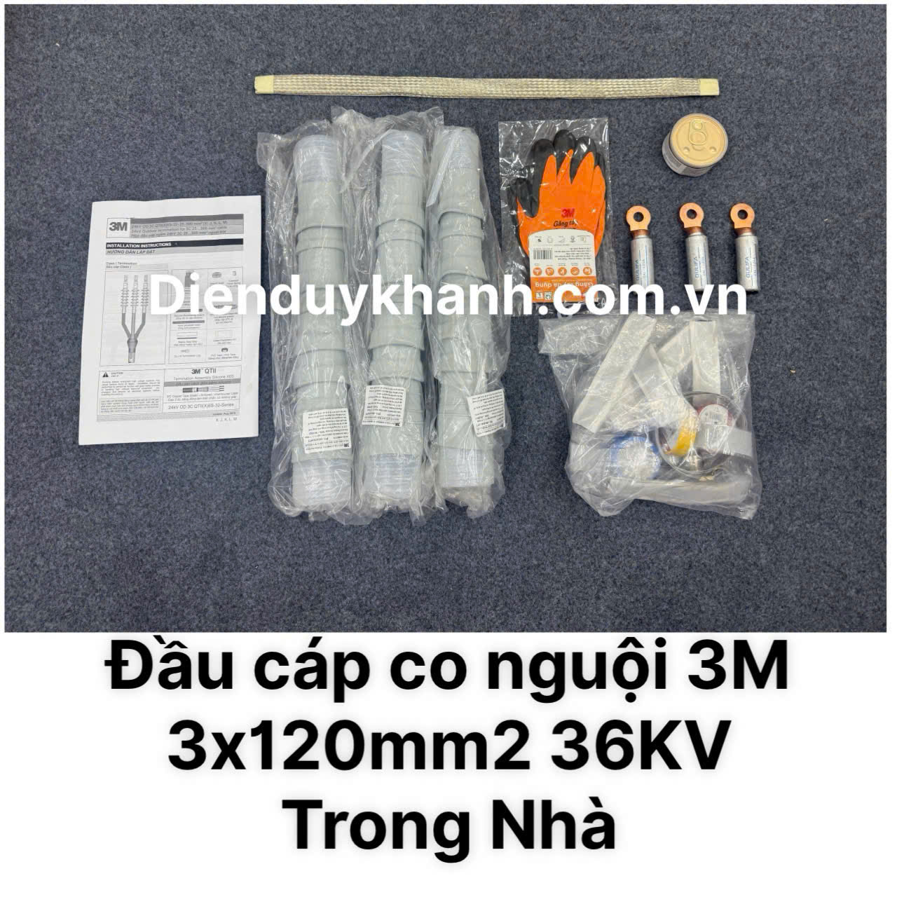 Đầu Cáp Co Nguội Trung Thế Trong Nhà 36KV OD 3C QTII(L)6S-33-120 (3x120mm2)